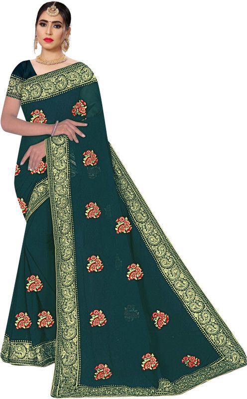 Bhagalpuri Georgette Saree  (Light Green)