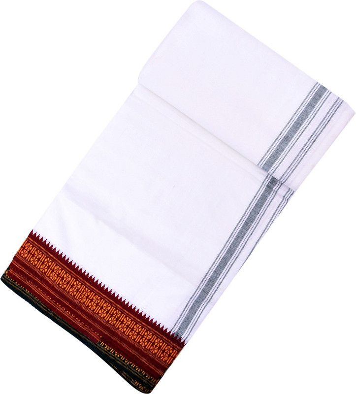Akhil Checkered White Lungi