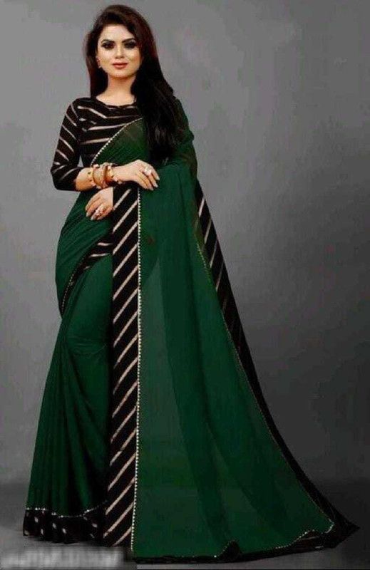 Self Design Gadwal Art Silk Saree  (Green)