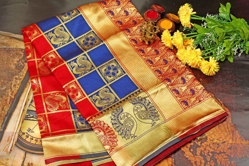 Bhagalpuri Jacquard Saree  (Multicolor)