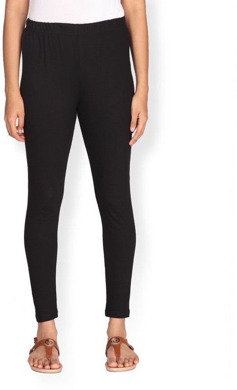 DHUNI Ankle Length Ethnic Wear Legging  (Black, Solid)