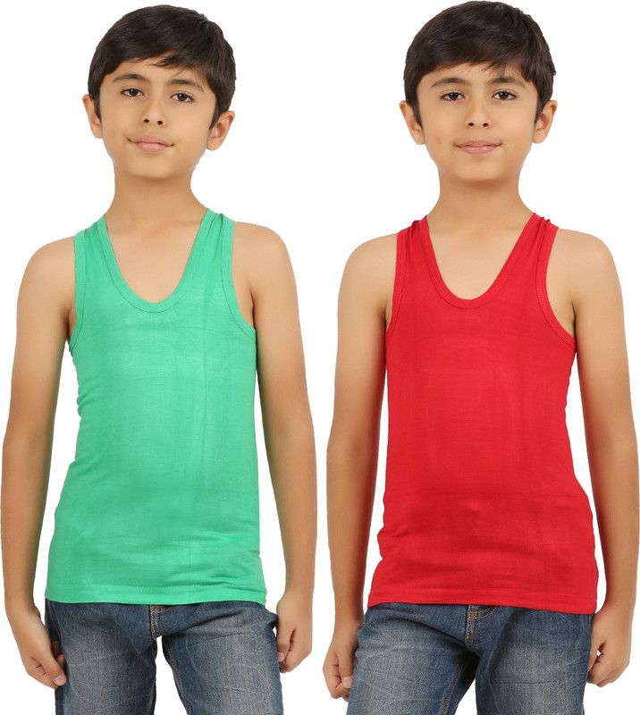 Vest For Boys Cotton Blend  (Red)