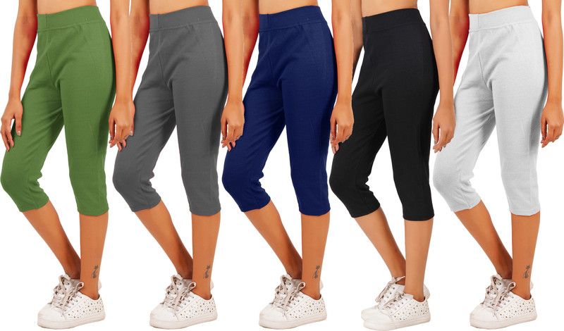 Women Dark Green Capri