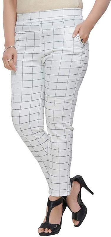 MIK FASHION White Jegging  (Checkered)