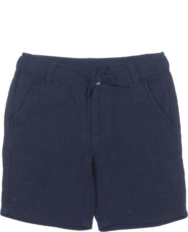 Short For Boys & Girls Casual Solid Pure Cotton  (Blue, Pack of 1)
