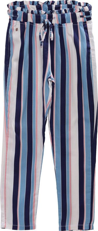 Girls Regular Fit Light Blue Pure Cotton Trousers