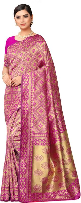 Self Design, Woven Banarasi Jacquard, Art Silk Saree  (Pink)