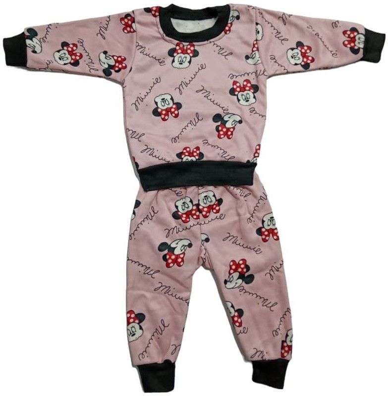 Paryag Baby Boys & Baby Girls T-shirt Pyjama  (Multicolor)