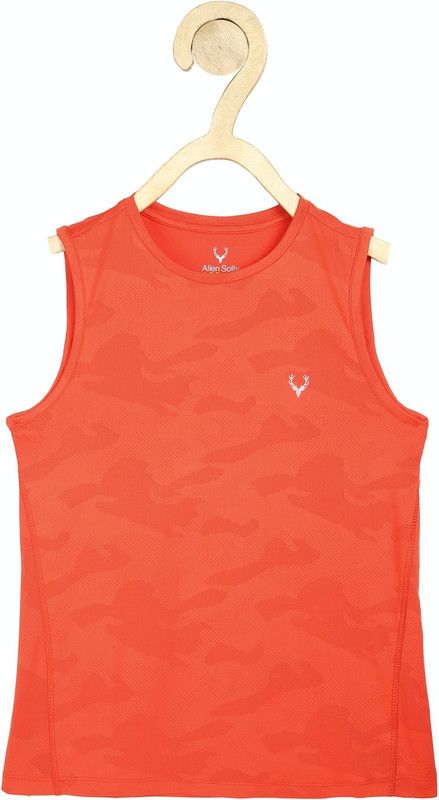 Vest For Boys Polyester Blend  (Orange, Pack of 1)