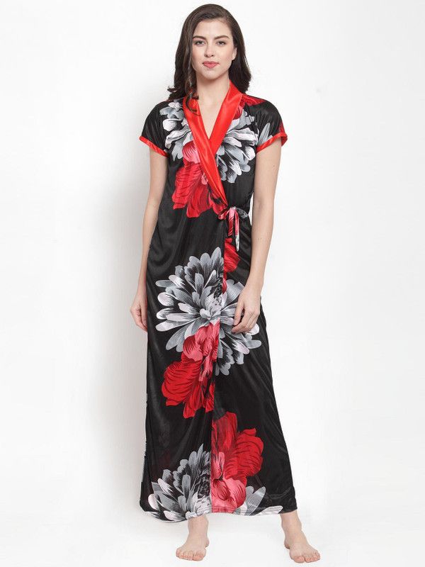 Women Nighty  (Black, Grey, Red)