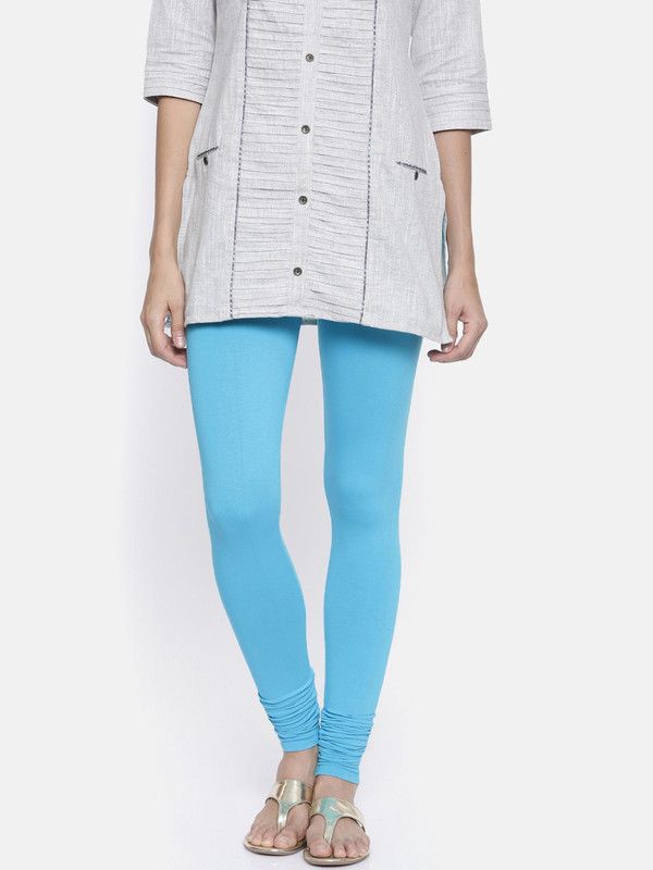 vinayak fashion Ankle Length Ethnic Wear Legging  (Light Blue, Solid)