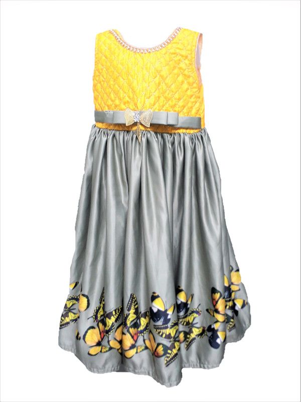 Looney Toons Girls Maxi/Full Length Party Dress  (Multicolor, Sleeveless)