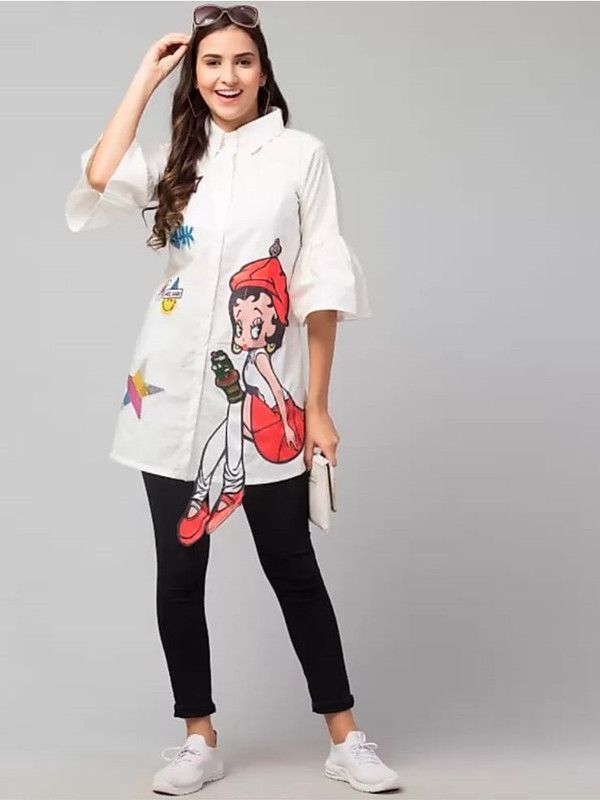 Women Regular Fit Graphic Print Casual Shirt