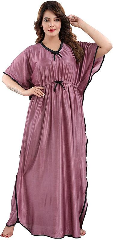 Women Nighty Set  (Beige)