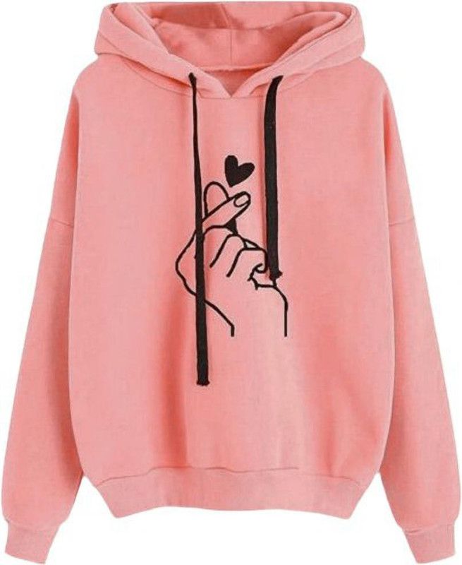 Women Full Sleeve Printed Reversible Hooded Sweatshirt