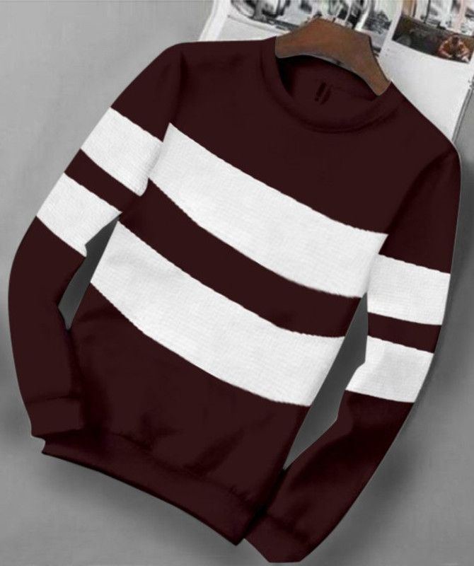 Color Block Men Brown, White T-Shirt