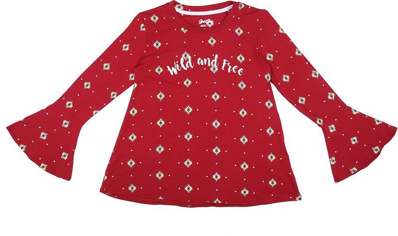 Baby Girls Casual Cotton Blend Knit Top  (Maroon, Pack of 1)
