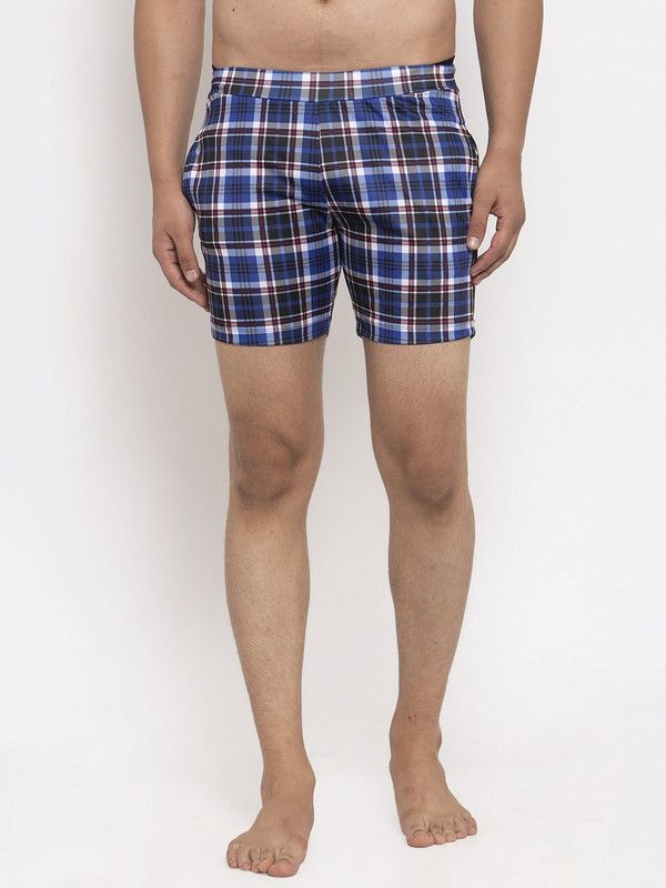 Checkered Men Multicolor Basic Shorts