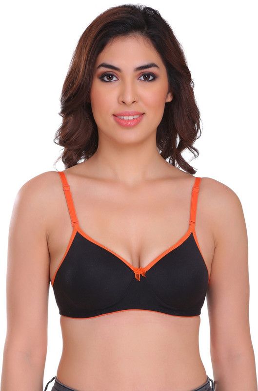 Women Full Coverage Lightly Padded Bra  (Orange)