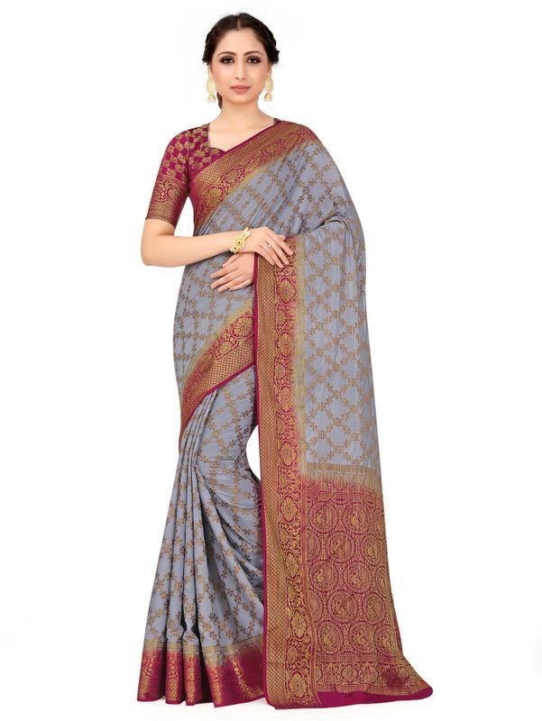 Embellished Patola Art Silk Saree  (Multicolor)