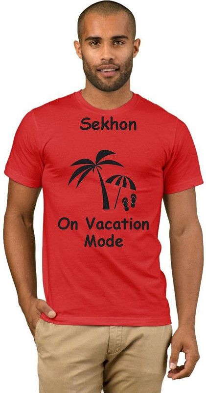 t shirt Men Typography Round Neck Cotton Blend Red T-Shirt