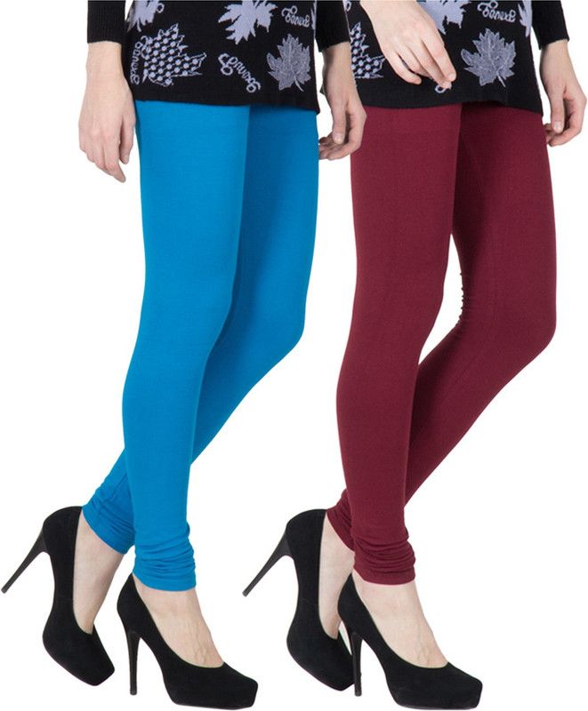 MONATI Ankle Length Ethnic Wear Legging  (Blue, Brown, Solid)