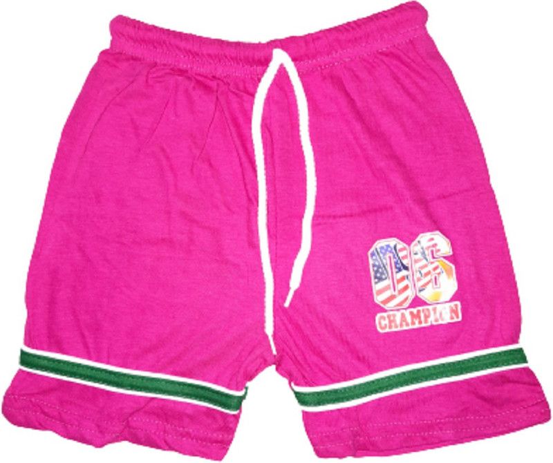Short For Boys & Girls Casual Printed Hosiery  (Pink, Pack of 1)
