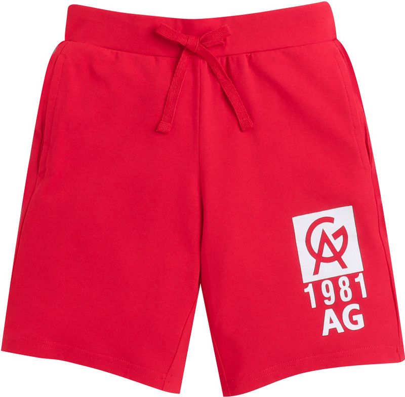 Short For Boys Casual Printed Cotton Jersey  (Red, Pack of 1)