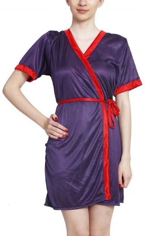 Women Robe  (Purple, Red)