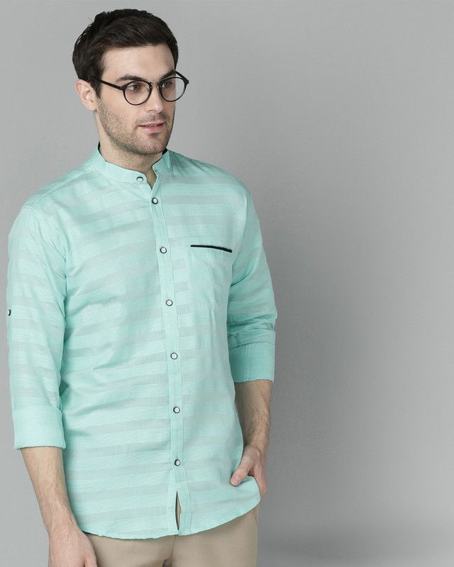 Men Slim Fit Striped Formal Shirt