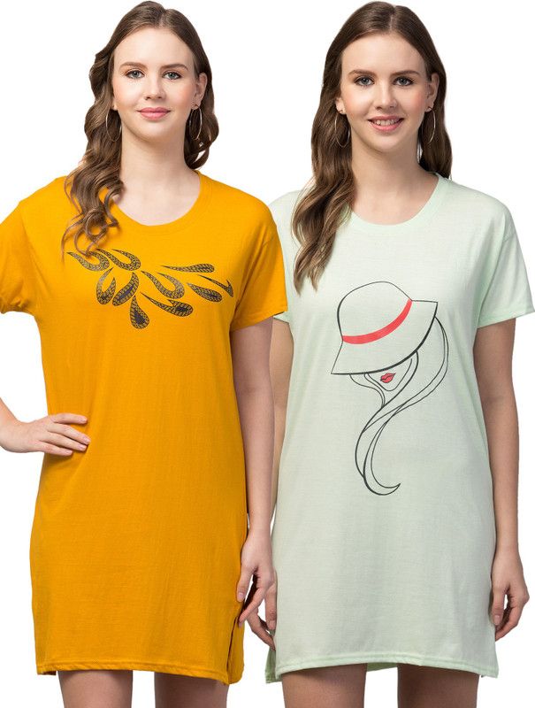 Women Nightshirts  (Multicolor)