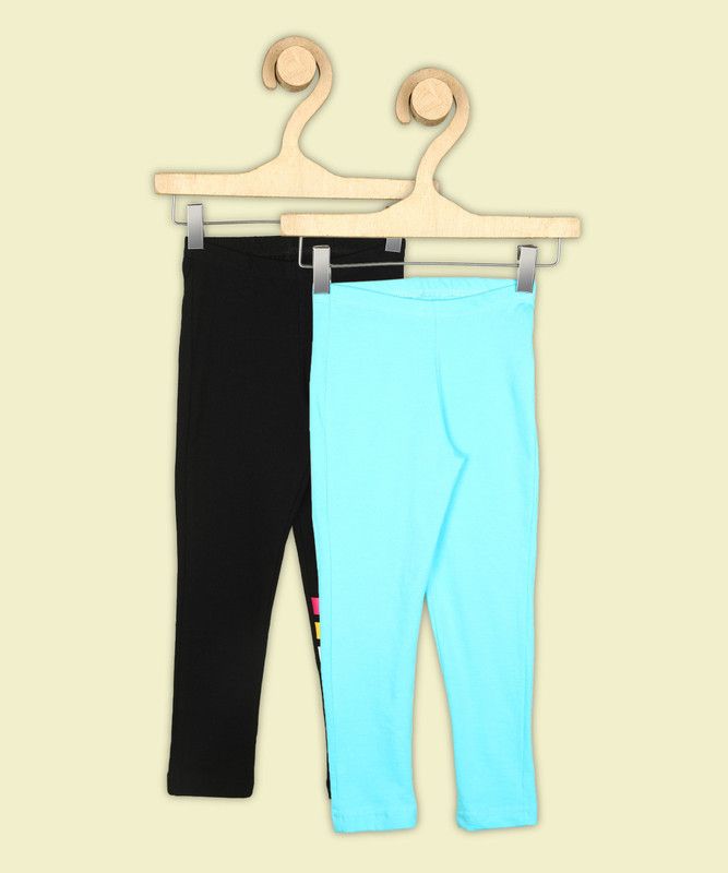 Legging For Girls  (Light Blue Pack of 2)