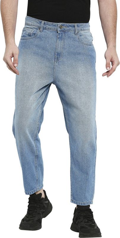 Men Flared Mid Rise Light Blue Jeans