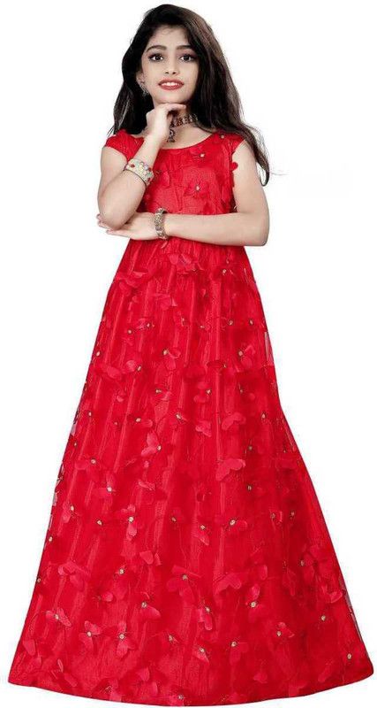 Vest For Girls Net  (Red, Pack of 1)