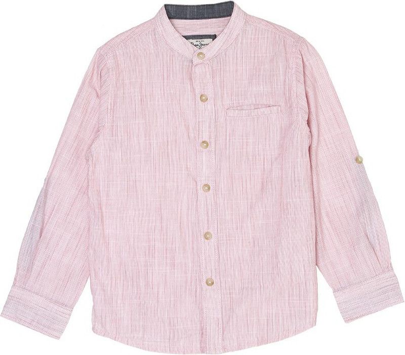 Boys Regular Fit Self Design Curved Collar Casual Shirt