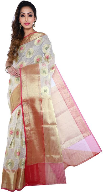 Woven Patola Art Silk Saree  (Multicolor)