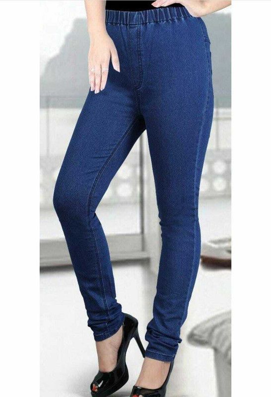 KOINA FASHION Blue Jegging  (Solid)
