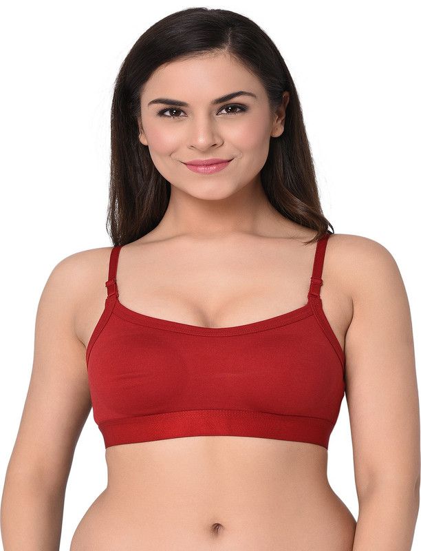 Women Cami Bra Non Padded Bra  (Maroon)