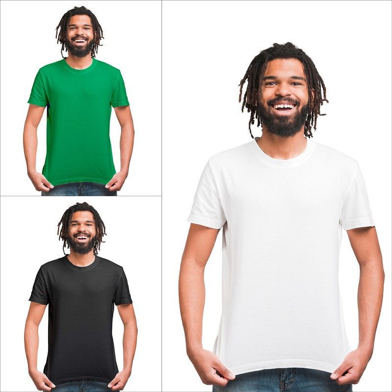 Solid Men Green, Black, White T-Shirt  (Pack of 3)