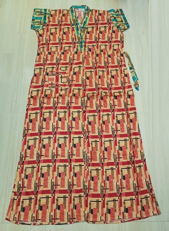 Women Robe  (Red, Multicolor)