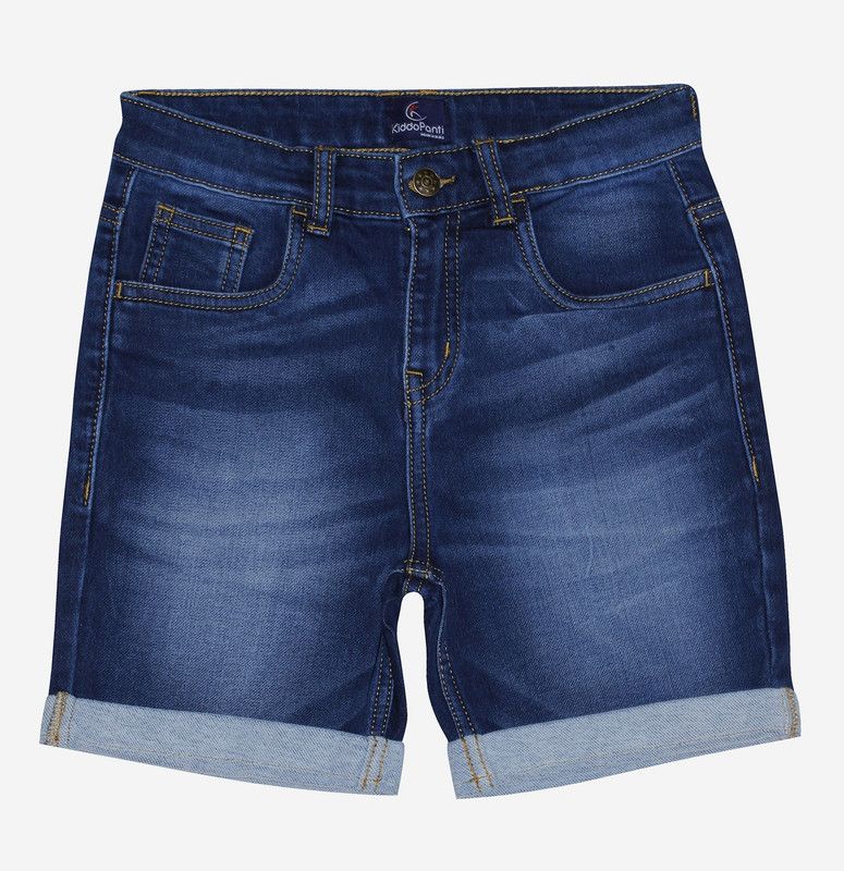 Short For Boys Casual Solid Denim  (Dark Blue, Pack of 1)