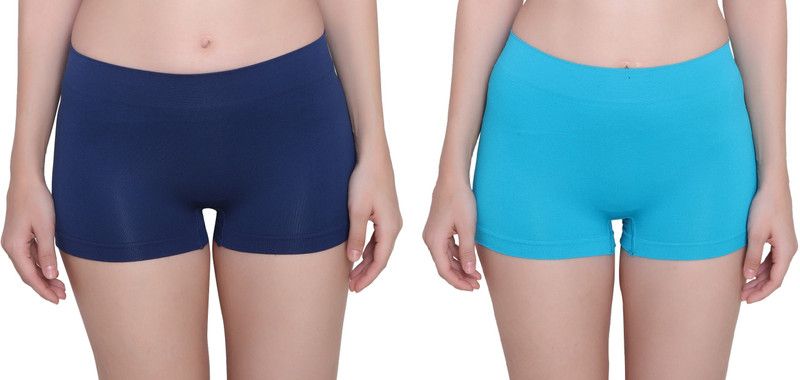 Pack of 2 Women Boy Short Dark Blue, Blue Panty