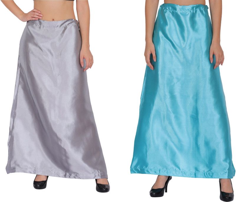 WO AI NI PT01-PT25-Grey-SkyBlue Satin Blend Petticoat  (Free)
