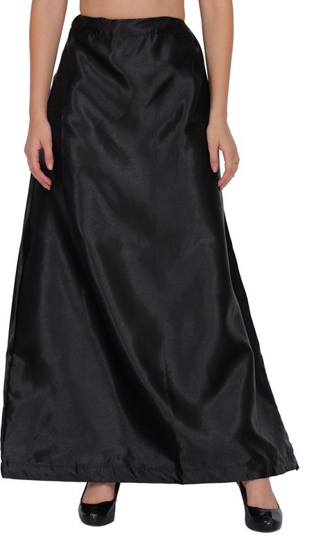 PT04-Black Satin Blend Petticoat  (Free)