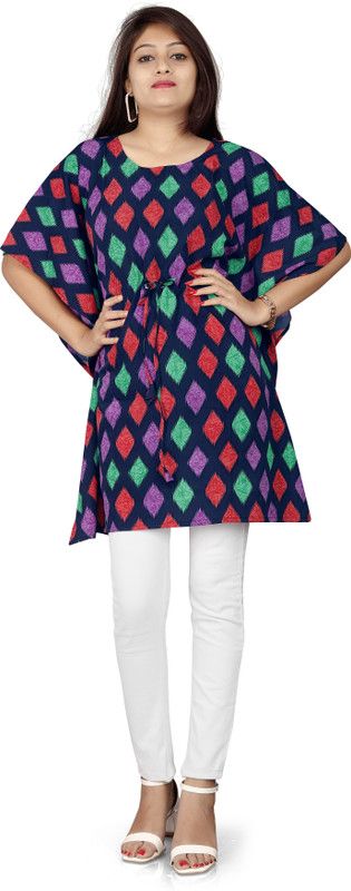 Printed Poly Crepe Women Kaftan