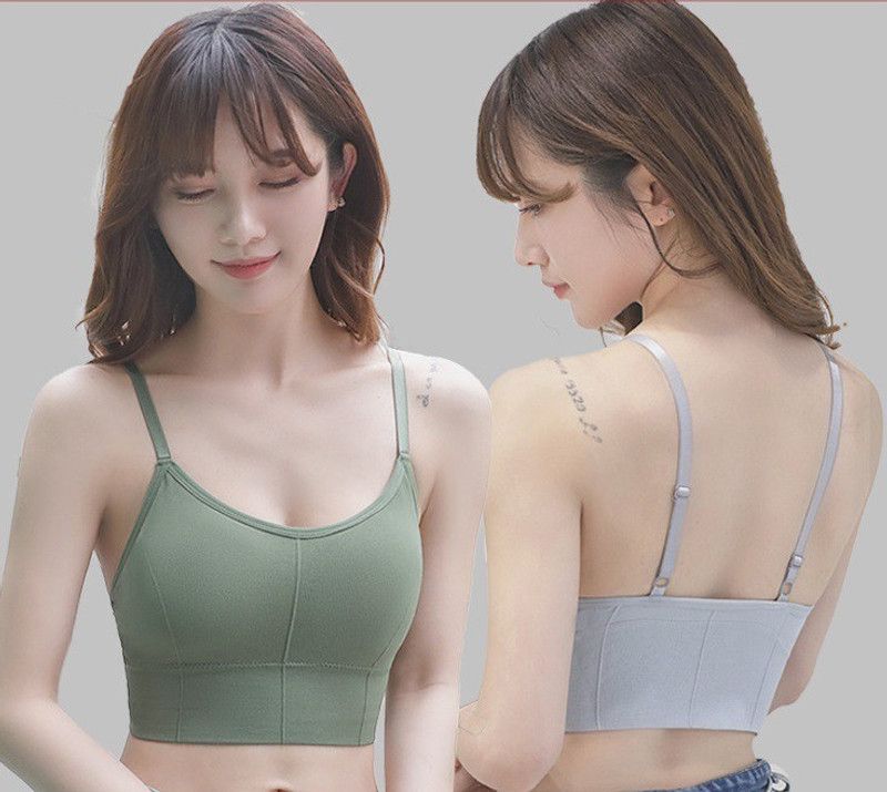 Pack of 2 Women Cami Bra Heavily Padded Bra  (Green, Grey)