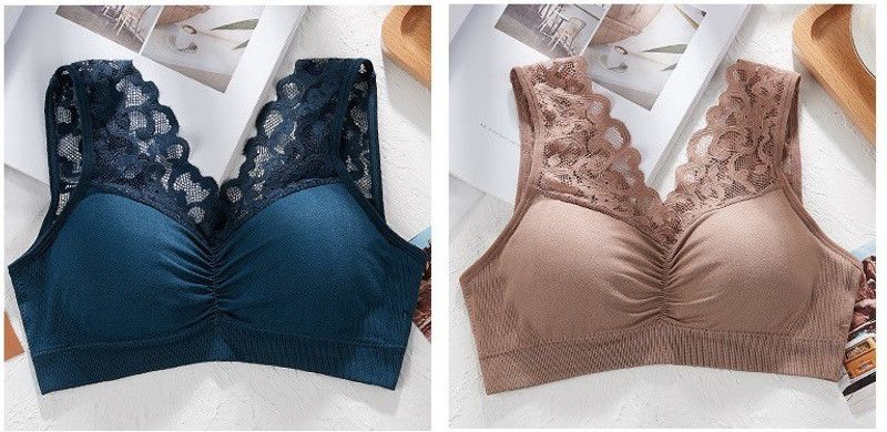 Pack of 2 Women Everyday Lightly Padded Bra  (Brown, Blue)