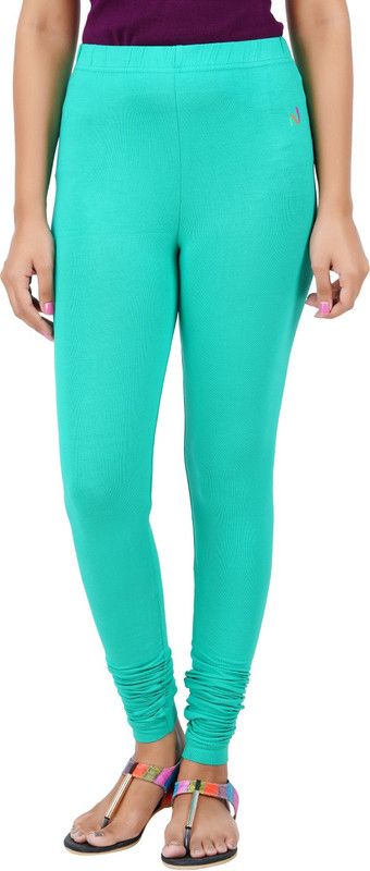 New Darling Churidar Western Wear Legging  (Light Blue, Solid)