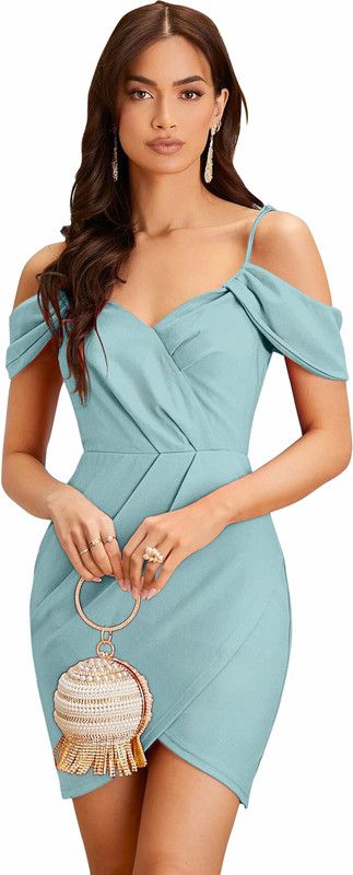 Women Ribbed Light Green Dress