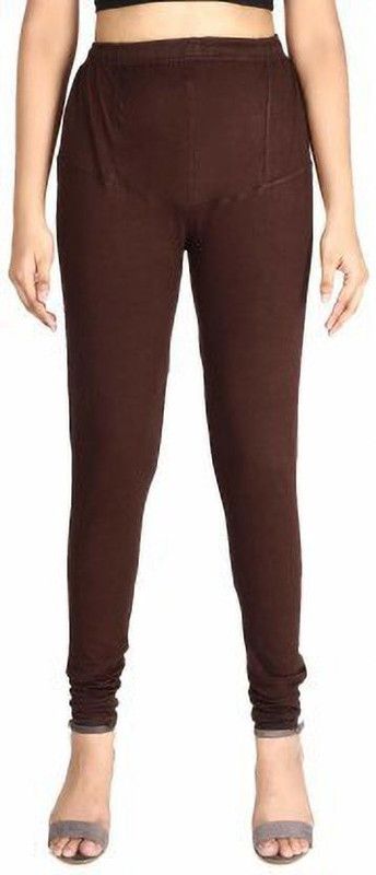 manra Churidar Western Wear Legging  (Brown, Solid)